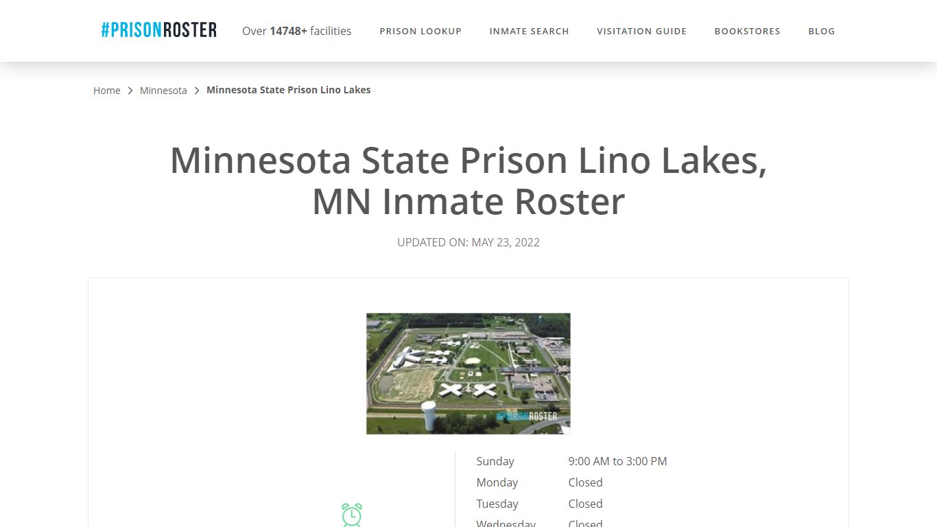 Minnesota State Prison Lino Lakes, MN Inmate Roster