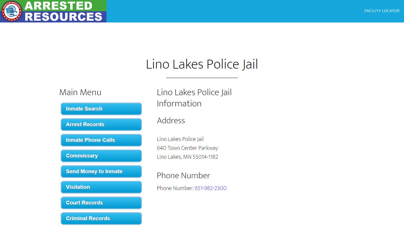 Lino Lakes Police Jail - Inmate Search - Lino Lakes, MN