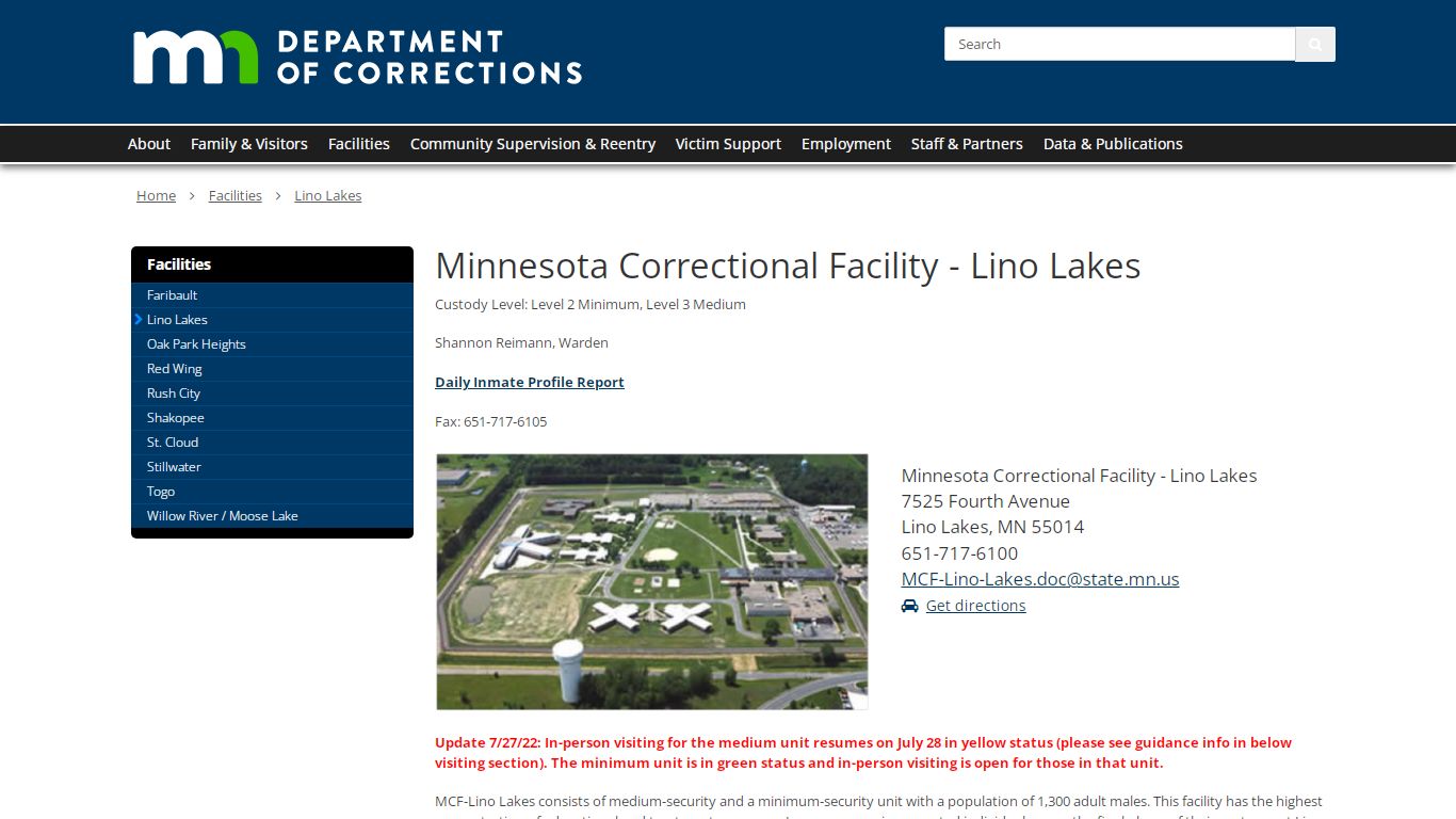 Lino Lakes / Department of Corrections